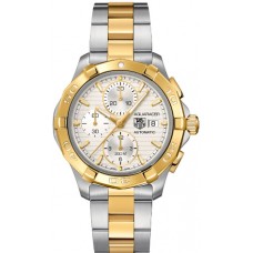 Tag Heuer Aquaracer Silver & Gold Chronograph Men's Watch CAP2120-BB0834